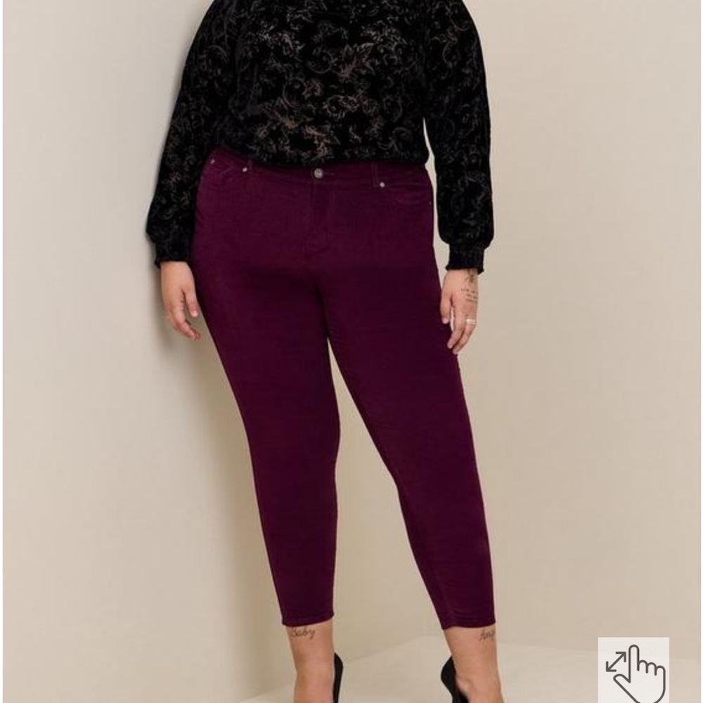Torrid Deep Purple Skinny Pants